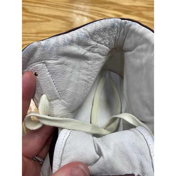 RHUDE RHECESS-HI Basketball Leather Sneakers size 12 Maroon (L1) main image 15